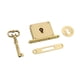 thumbnail image 1 of Juego De Cerradura De Gabinete Con Llave, Cerradura De Cajón Cuadrada Decorativa Para Armarios, Cerradura De Cajones, 6cmx3,5cmx1cm, Dorado, 1 of 5