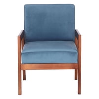 Latam Home - Sitial Frankfurt Tela Velvet Azul Petróleo