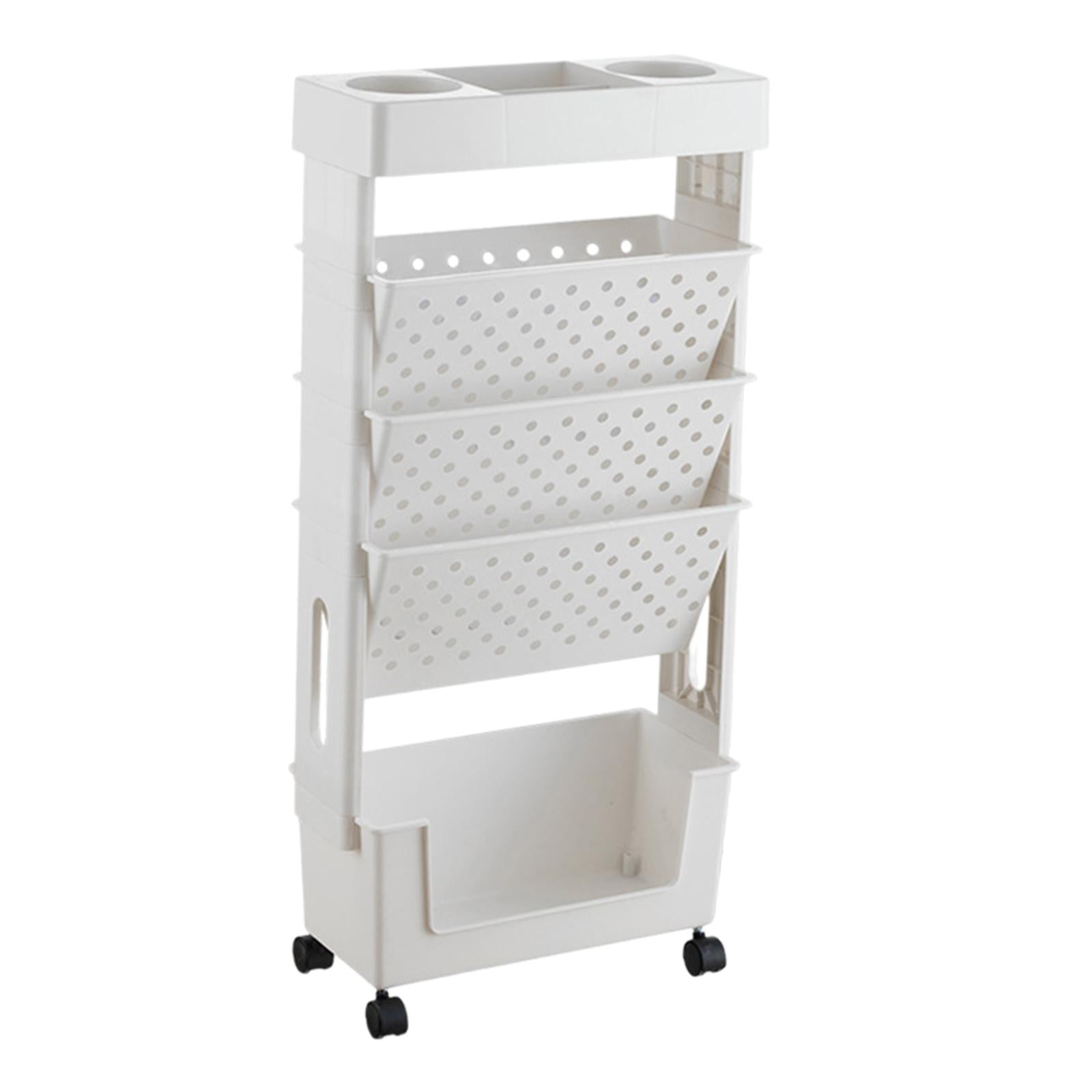 Ioensy - Carro De Estantería Móvil Con Estantería Rodante Con Portalápices Para Aula Y Cocina