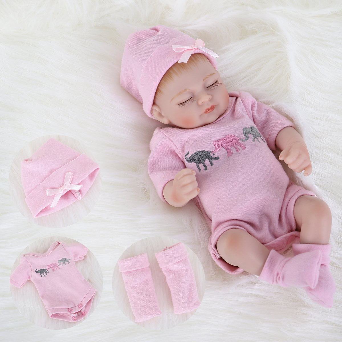 Enadoll Reborn Baby Doll Realistic Silicone Vinyl Baby Girl Set De Regalo De Muñeca Realis Enadoll Enadoll