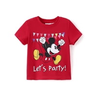 Camiseta Disney Mickey Mouse De Manga Corta Para Niños De 4 A 5 Años