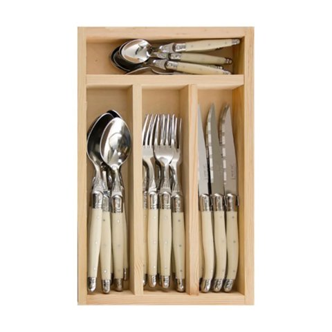 Laguiole Jean Dubost - Set Cuchilleria 24 Piezas Ivory