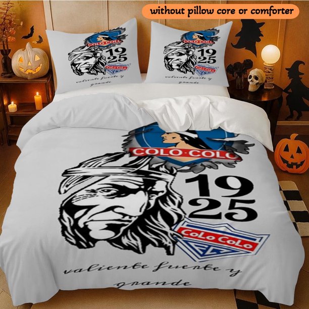 Colo Colo 1925 Bedding Set - White Duvet Cover with Zipper Closure Machine Washable Polyester