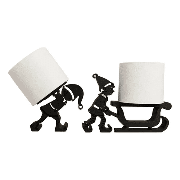 Organización baño porta rollos elfos navidad (pack 2 UN)