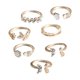 thumbnail image 1 of Juego De Anillos Apilables De 7 Piezas Anillo De Dedo De Articulación Retro Para Regalo De Cumpleaños De Fiesta, 1 of 5