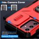 thumbnail image 4 of Funda Armada para Samsung Galaxy A15 5G con Tapa Deslizante y Soporte Magnético Giratorio Rojo, 4 of 5