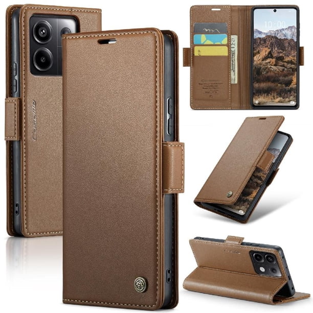 CaseMe tipo cartera Xiaomi Redmi Note 13 Pro 5G con cierre magnético, RFID, tarjetero, soporte, carga inalámbrica