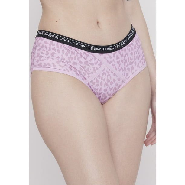 Boyshort Mujer Microfibra Rosa/Animal Print Corona