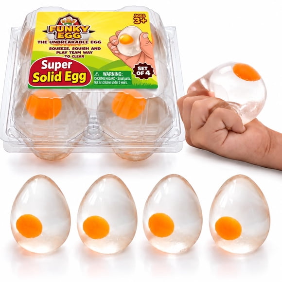 Juguete de Apretar IPIDIPI TOYS Pack de 4 Huevos Squishy de 6 cm
