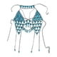 thumbnail image 1 of Sexy Crystal Rhinestone Top Sujetador Cuerpo Cadena Arnés Mujeres Summer Beach Bikini, 1 of 5