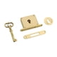 thumbnail image 3 of Juego De Cerradura De Gabinete Con Llave, Cerradura De Cajón Cuadrada Decorativa Para Armarios, Cerradura De Cajones, 6cmx3,5cmx1cm, Dorado, 3 of 5