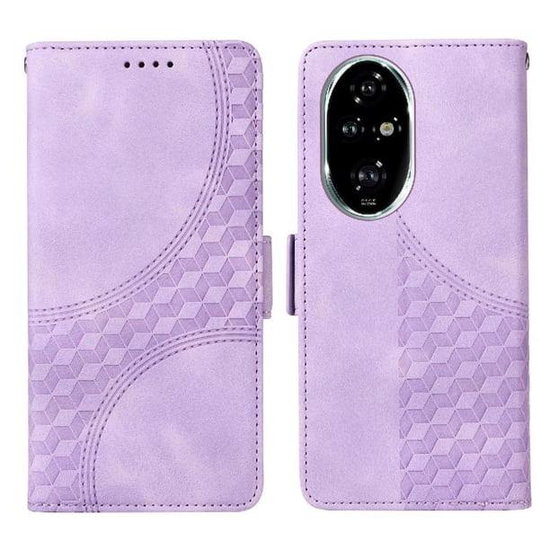 Carcasa FOXDOCK Honor 200 Pro de cuero PU, diseño acolchado clásico, protección contra caídas y rayones