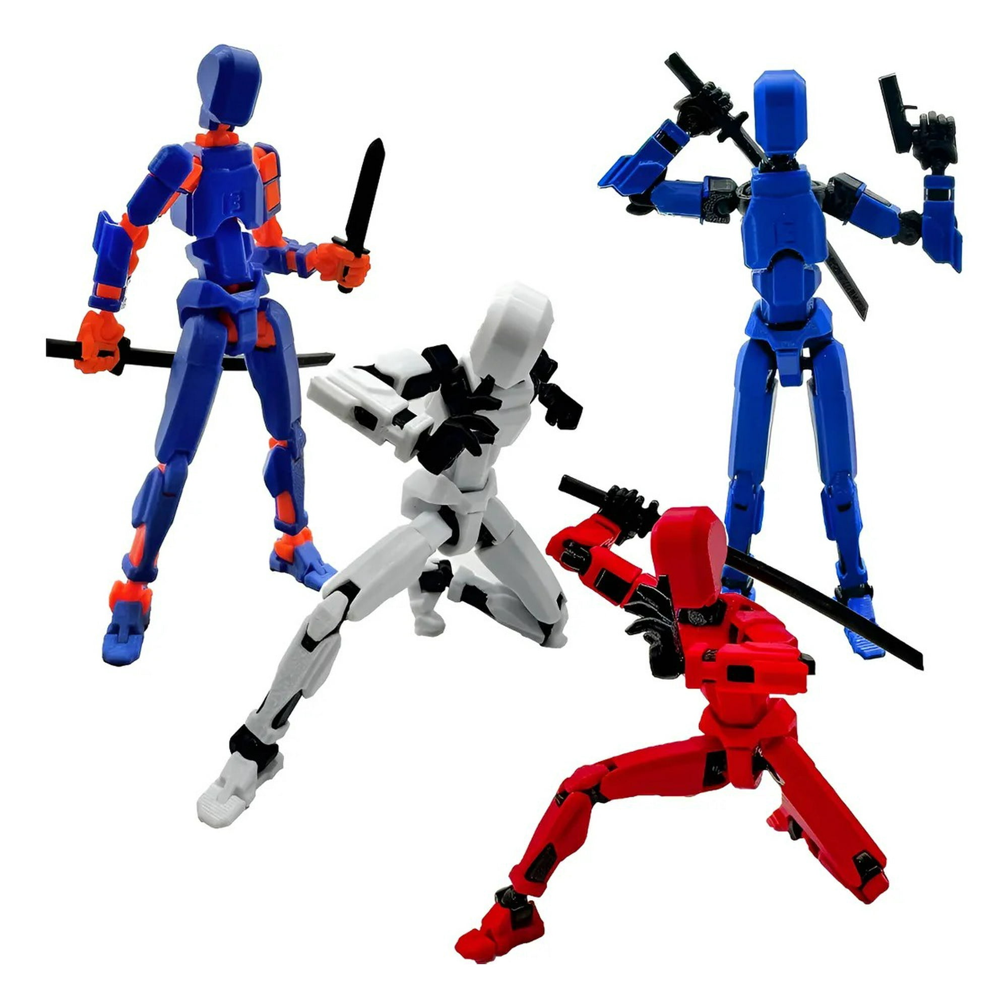 Genérica - 4pcs Figura Articulada Dummy Multi-jointed Movable-no Armado