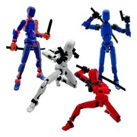 Genérica - 4Pcs Figura Articulada Dummy Multi-Jointed Movable-No Armado