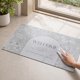 thumbnail image 4 of Felpudo Antideslizante REGALWOVEN para Puerta Principal Exterior, Alfombra de Entrada Rascadora de Lodo Impermeable, Tapete de Piso Exterior Floral Gris 30" x 18", 4 of 6