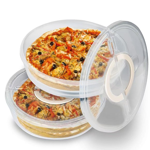 Recipiente de almacenamiento de alimentos ZLMXXT de 12 pulgadas con tapa y asa x2