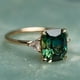 thumbnail image 3 of Sparkling Zircon Solitaire Ring - Perfect for Engagement, Banquets, and St. Patrick's Day Decorations, 3 of 4