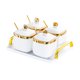thumbnail image 1 of Condiment Canister Contenedor De Contenedor De Almacenamiento De Alimentos Nórdicos Para Fiestas 4 Jar Gold, 1 of 5