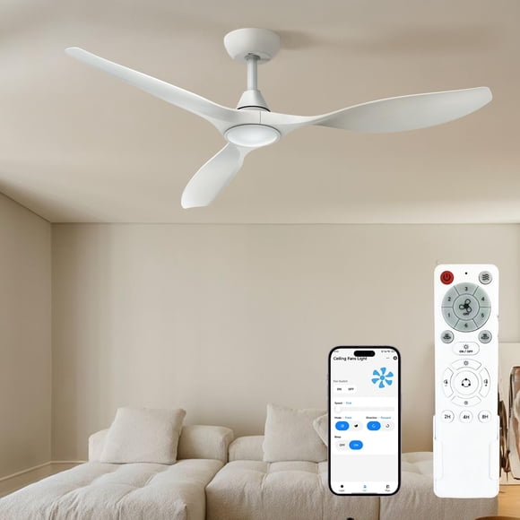 Ventilador de techo Roomratv 132 cm con control remoto inteligente