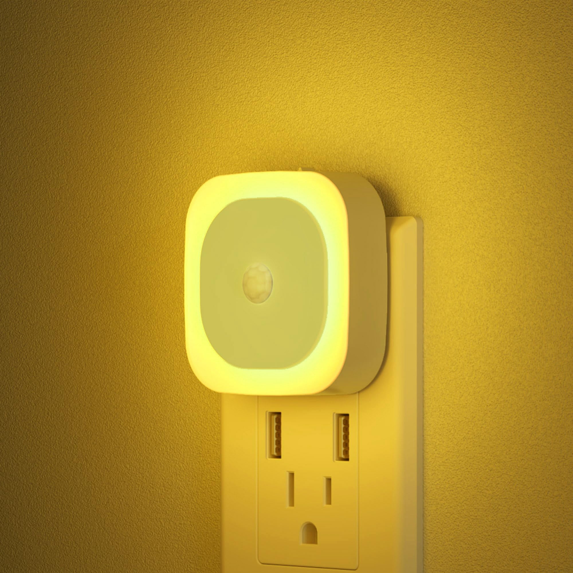 Yunlex - Luz Nocturna Con Conector Con Sensor De Movimiento Y Desde El Anochecer Hasta El Amanecer