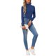 thumbnail image 2 of INSPIRE CHIC Camiseta de Mujer de Cuello Alto de Manga Larga, Viscosa Suave, Ajuste Ceñido, Básica, Elástica, para Capas, Pequeña, Azul Denim, 2 of 6