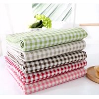 Genérico - Mantel Rectangular Cuadros Lino 140X220 Azul