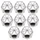 thumbnail image 2 of 8Pcs 3D Geometric Candelero de la boda Votive Candel Tealight Holder Negro, 2 of 5
