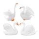 thumbnail image 5 of 4x Mini Figuras De Cisnes, Adorno De Mesa Pequeño De Resina Para Escritorio, Estantería De Patio, 5 of 5