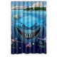 thumbnail image 1 of Cortina de ducha de baño con dibujos animados de Buscando a Nemo, mundo submarino feliz, juego de cortinas con ganchos, tamaño 48 x 72 pulgadas, 1 of 3