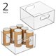 thumbnail image 2 of Organizador de almacenamiento mDesign Ligne Collection, paquete de 2 unidades, transparente, 2 of 9