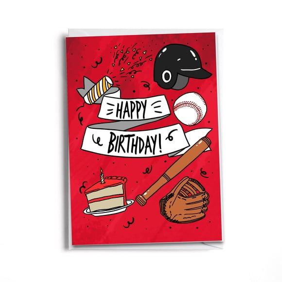 Tarjeta de felicitación inspirada en Sole para un aficionado al béisbol