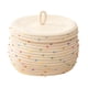 thumbnail image 1 of Cesta de Almacenamiento Tejida, Organizador de Escritorio con Tapa, Bonita Cesta de Almacenamiento Tejida, Contenedor para Refrigerios para El Hogar Y, 1 of 4