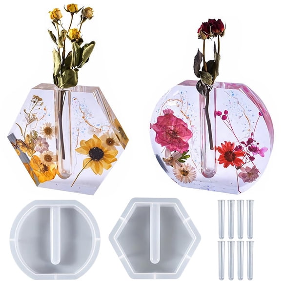 Moldes de silicona para floreros ROCHAMONO, kit de 4 formas