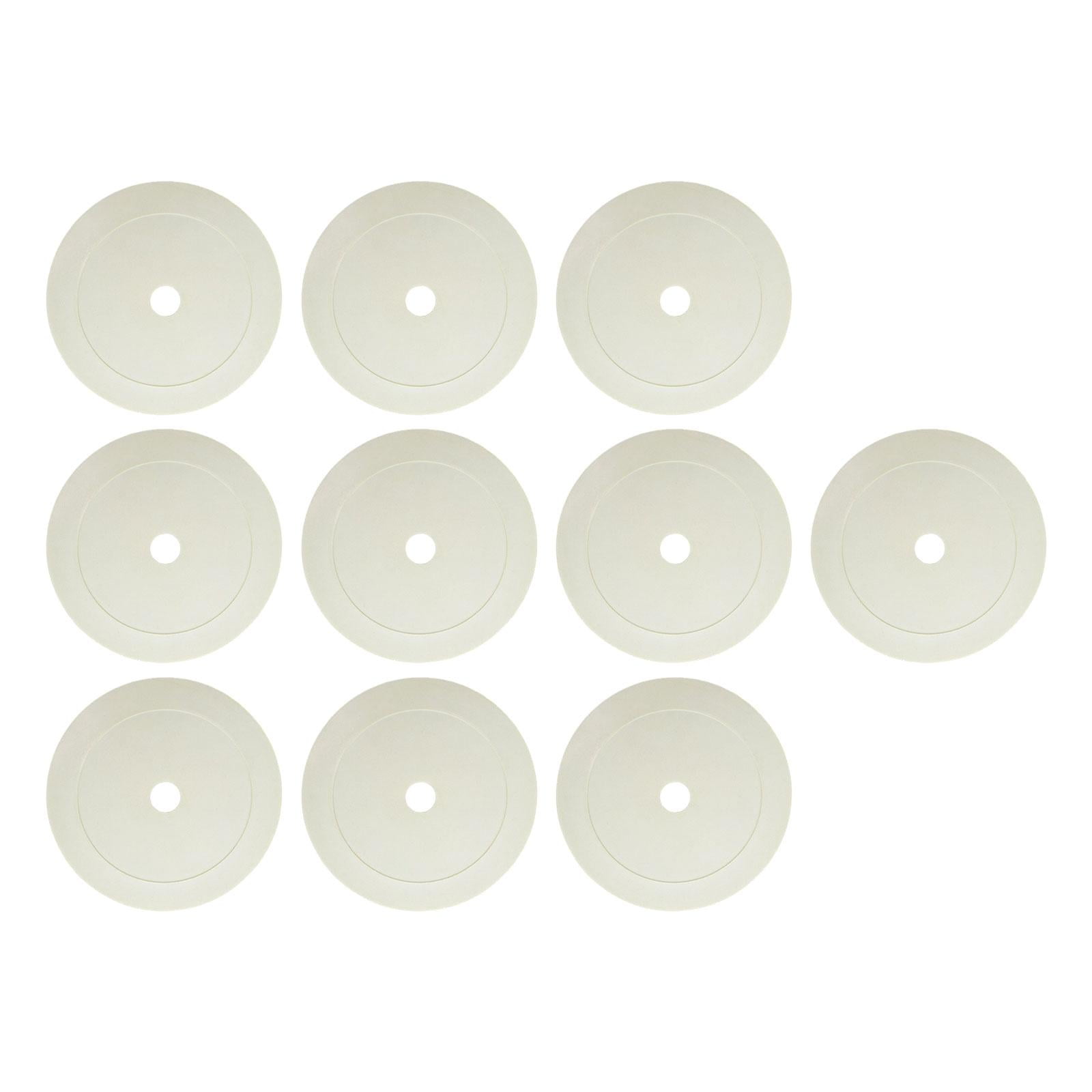 Magideal - 10 Marcadores Planos De Conos De Goma Antideslizantes, Discos Planos Para Cancha De Fútbol, Para Práctica De Agilidad Y Entrenamiento De Fútbol. Blanco