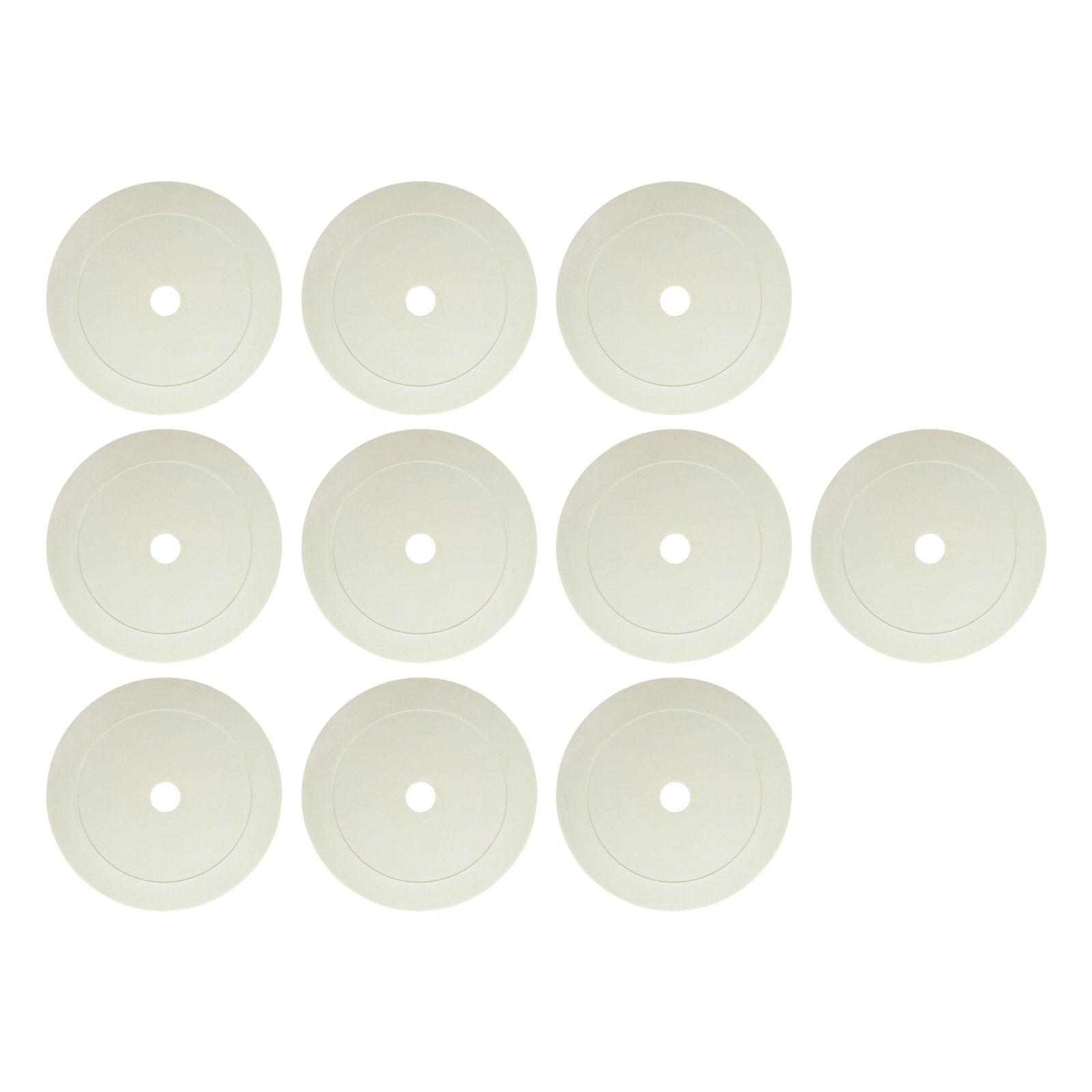 Magideal - 10 Marcadores Planos De Conos De Goma Antideslizantes, Discos Planos Para Cancha De Fútbol, Para Práctica De Agilidad Y Entrenamiento De Fútbol. Blanco