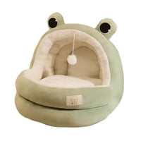 Magideal - Cama Para Gatos, Cueva, Nido De Gato Semicerrado, Escondite Para Gatitos, Acogedor, Accesorios Suaves Para Mascotas, Perrera Con Fondo Antideslizante, , Verde M Verde Medio