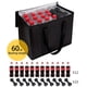 thumbnail image 2 of 1pc, Zylog Large Insulated Grocery Shopping Bag, Black, Reusable Bag, Thermal Zipper, Foldable, Tote, Cooler, Food Transport Hot & Cold, Camping, Recycled Material Delivery Groceries, 2 of 4