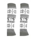 thumbnail image 1 of Calentadores de piernas de punto para invierno, con lazo blanco, calcetines largos sin pies, cálidos y navideños, mangas altas para mujer, 1 of 5