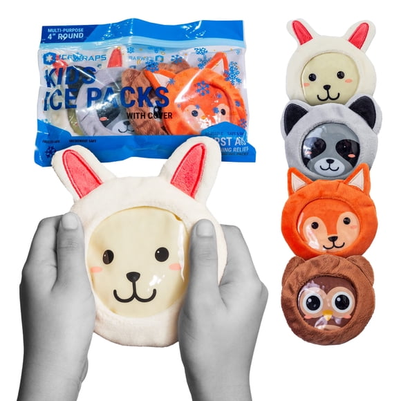 Paquetes De Hielo Pequeños Para Niños Boo Boos Reutilizables Con Funda