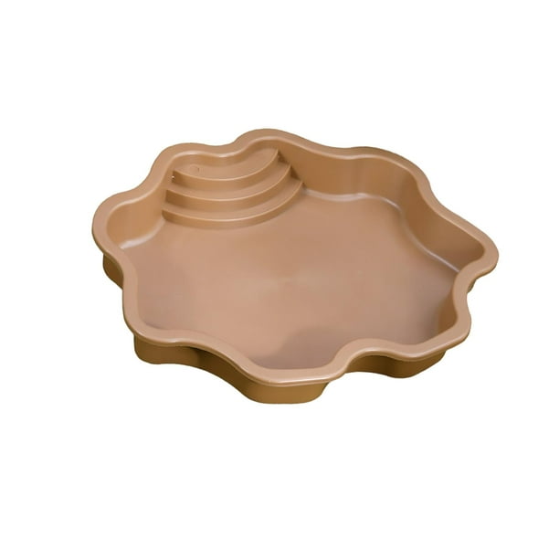 Cuenco de baño de agua para tortugas, decoraciones para piscinas de baño de reptiles, cuenco de terrario, cuenco de agua para reptiles para suministro Marrón claro