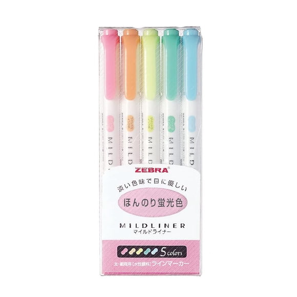 Set de 5 colores de resaltadores Zebra Technologies