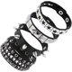 thumbnail image 1 of Set de 4 pulseras punk de cuero sintético con tachas, 1 of 3