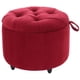 thumbnail image 1 of Pouf Baúl Zoe Rojo Felpa 60x60x50 cm, 1 of 3