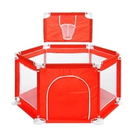 Importclick - Piscina Corral Infantil Bebe Estimulación Pelotas 125X65 Cm Rojo