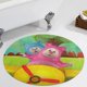 thumbnail image 5 of Billy Bam Bam Alfombra Redonda de Felpa Coral, Antideslizante, No Desprende Pelusas, Lavable y Duradera para Salón, Dormitorio y Habitación de Niños 60cm, 5 of 6