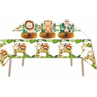 Genérico - Mantel Safari Cumpleaños Feliz Fiesta Verde Musgo