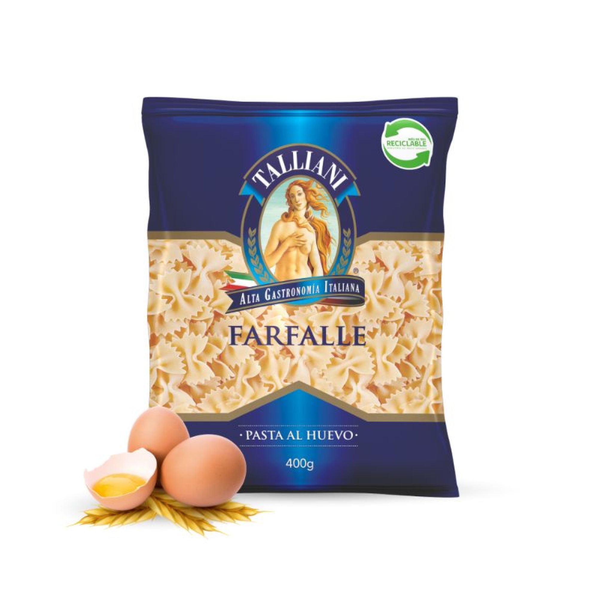 Fideo Pasta Al Huevo Farfalle Bolsa 400 g Talliani