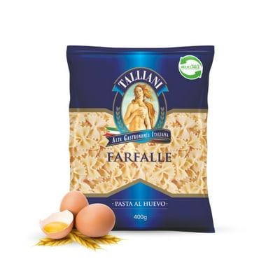 Fideo Pasta Al Huevo Farfalle Bolsa 400 G Talliani