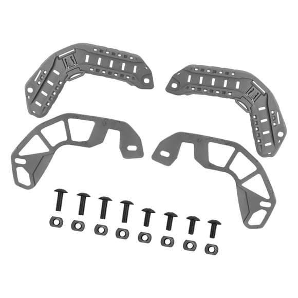 Rieles para casco Riel guía con tornillos de montaje para integrar los accesorios necesarios Gris