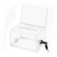 thumbnail image 3 of Estuche De Votación Transparente Contenedor De Boletos Caja De Sugerencias Con Cerradura Organizador De Almacenamiento, 3 of 3